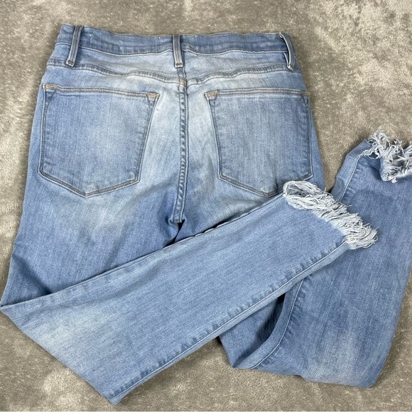 Frame Jeans Womens 27 Le High Skinny Shredded Chewed Raw Hem Distressed Punk 90s - Picture 7 of 12